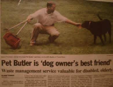 Original clipping: Pet Butler is “dog owner’s best friend”